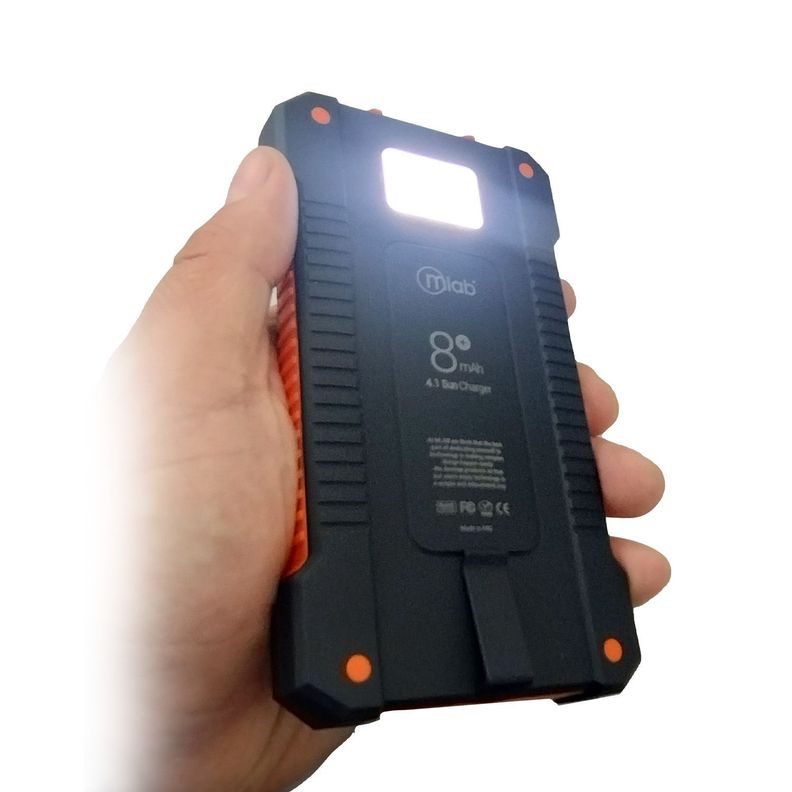Power Bank Solar 8.000mah Cargador Portatil Mlab-3