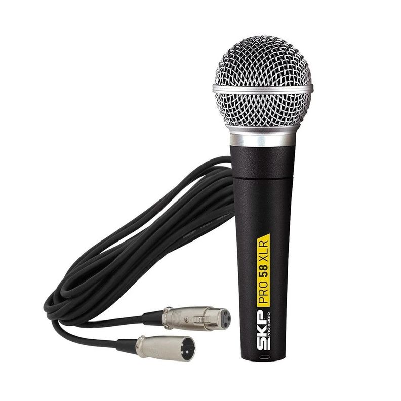 Microfono Vocal Dinamico SKP PRO58 XLR Negro