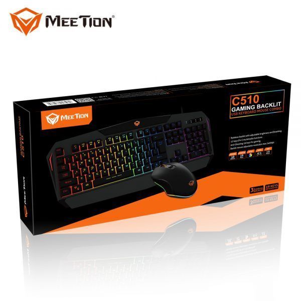 Kit Gamer Teclado Y Mouse Meetion C510 Rgb Led-2