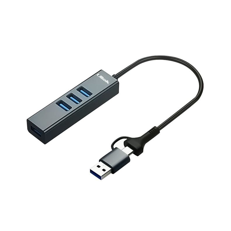 Hub USB 4 Puertos USB C y USB A 3.0 Ulink UL-HUBCA4-0