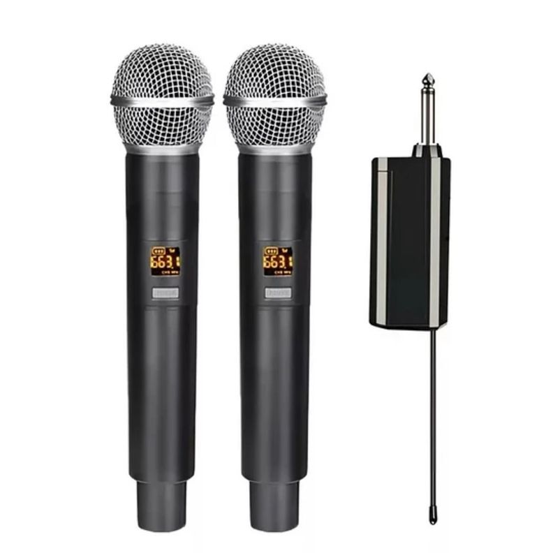 Set 2 Microfnos Inalambricos UHF Recargables Philco PRO WU519-0