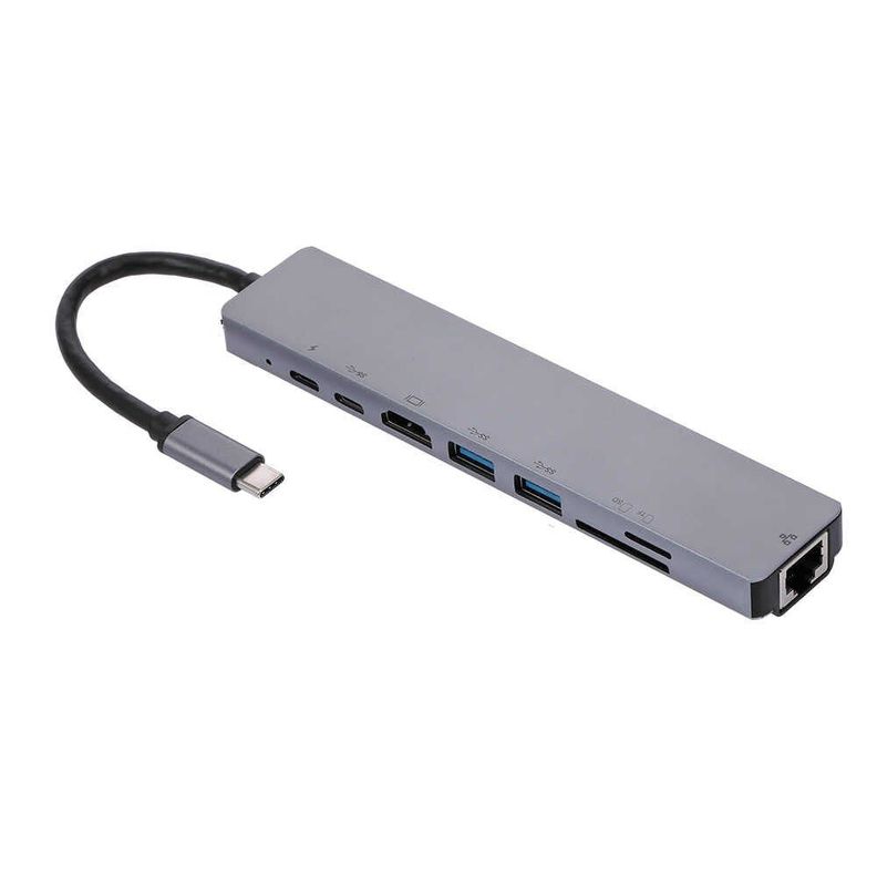 Hub Usb Tipo C 8 En 1 Docking Station-0