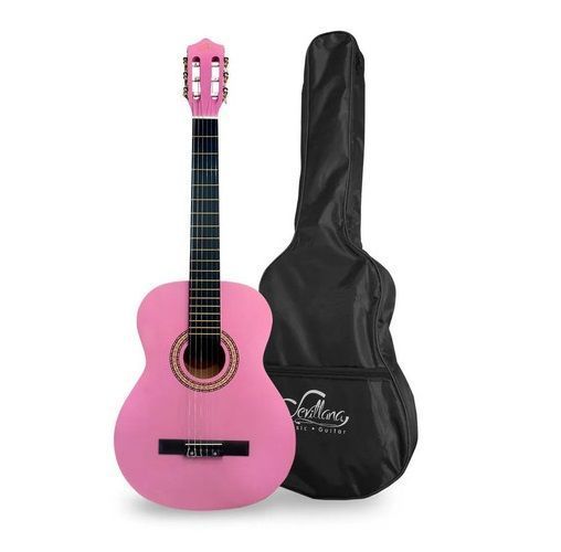 Guitarra Sevillana Rosada 30 Pulgadas Para Niños C-0