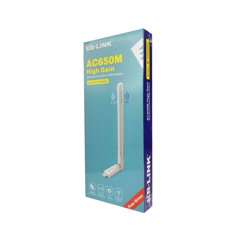 Adaptador USB WIFI AC650 Dual Band 650MBPS High Gang Antena 6dBi / BL-WDN650A LB-Link-4
