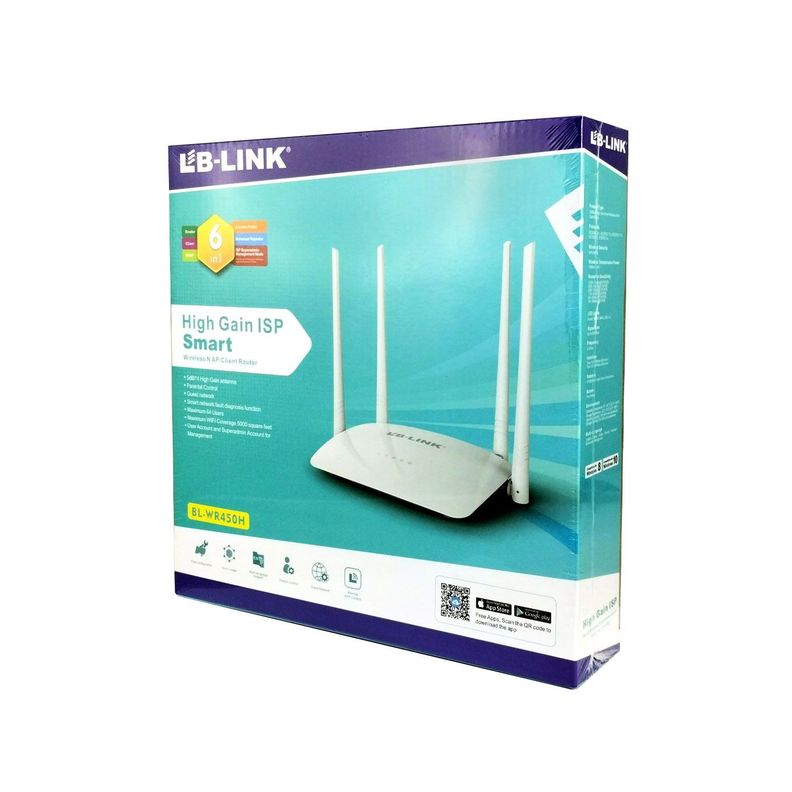 Router WIFI N 300MBPS HIGH GANG 4 Antenas 5dBi / BL-WR450H LB-Link-4