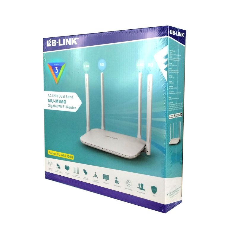 Router WIFI AC1200 Gigabit Port Dual Band 1200MBPS HIGH GANG 4 Antenas 6dBi / BL-WR1300H LB-Link-4