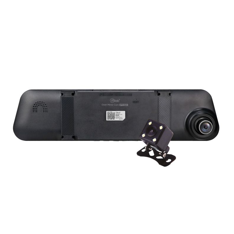Espejo Retrovisor de Seguridad con cámaras para grabación frontal y trasera Mlab-1