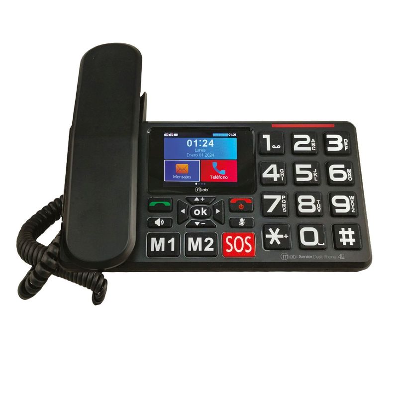 Telefono Senior Inalambrico Sobremesa 4G SOS 2.8Pulgadas Mlab