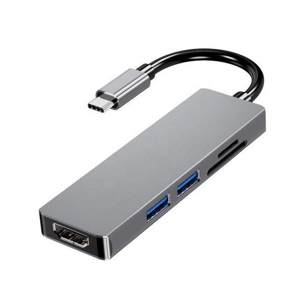 HUB Tipo-C 5 En 1 HDMI + USB3.0 X 2 + Lectro SD Y MicroSD BIRLINK-0