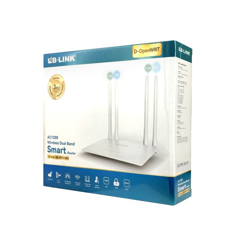 Router WIFI AC1200 Dual Band 1200MBPS High Gans 4 Antenas 6dBi / BL-WR1210M LB-Link-4