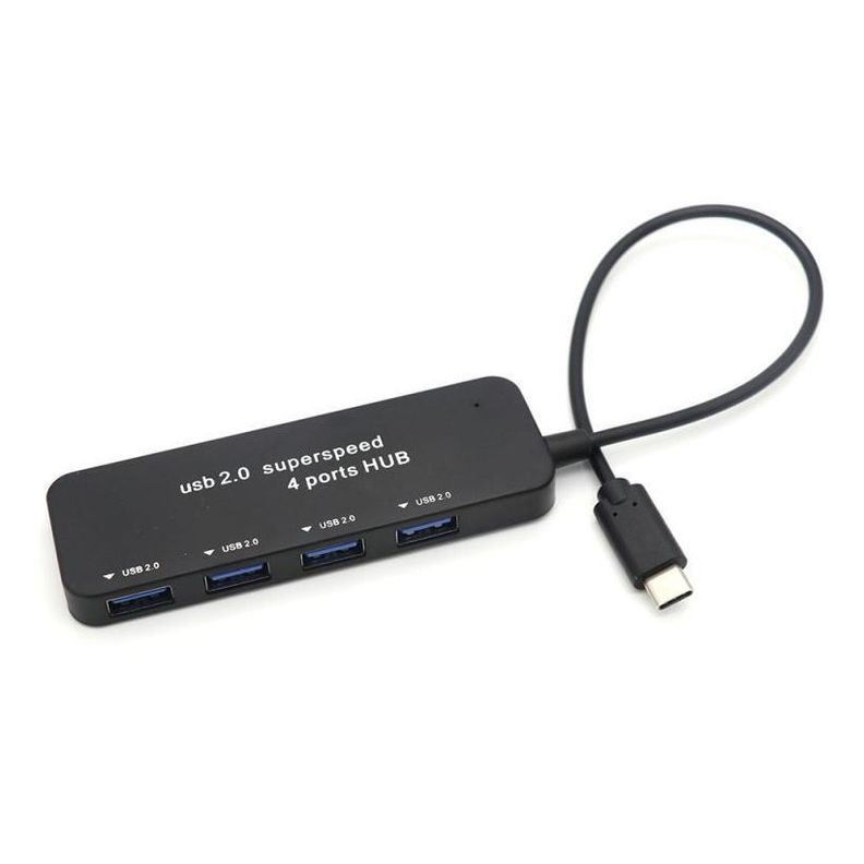 Hub USB Tipo C 4 Entradas USB 2.0 Birlink BR10192-0