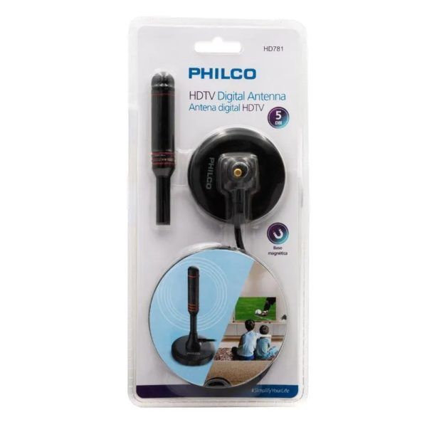Antena De Tv Digital 5Dbi HDTV Philco HD781 Base Magnetica-2