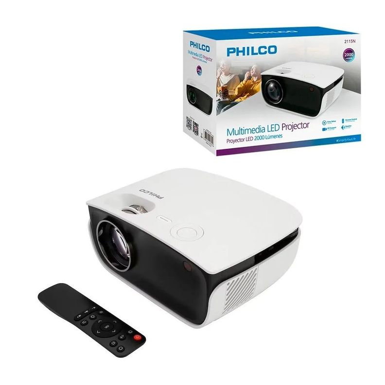 Proyector Multimedia Led 2000 Lumenes Philco 2115N Full HD-1