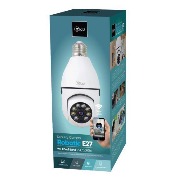 Camara Vigilancia IP Robotica E27 1080P PTZ Dual Band Mlab-2