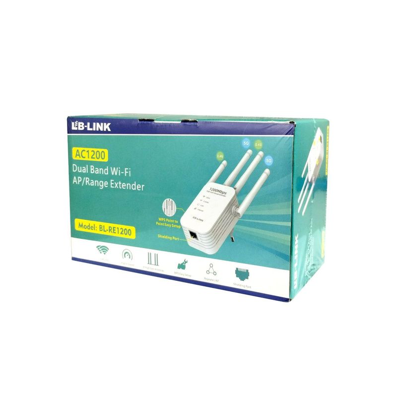 Extensor repetidor Señal WIFI AC1200 Dual Band 1200MBPS High Gang 4 Antenas 4dBi /BL-RE1200 LB-Link-1