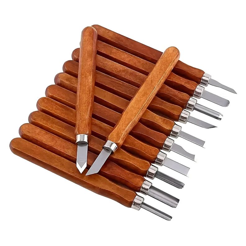 Gubias para Tallado Renart Set 12 pcs. con Caja Plastica