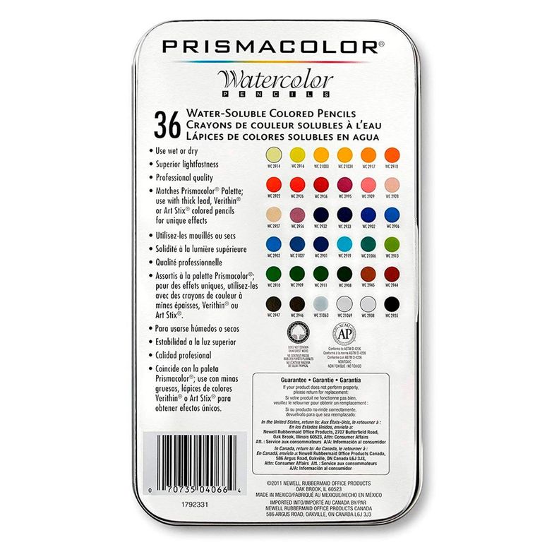 Lápices De Color Acuarelable Prismacolor Premier 36 Colores-1