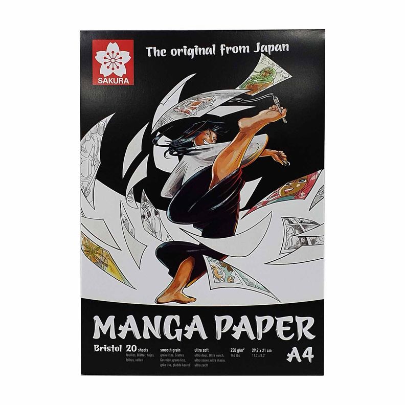 Block De Papel Manga - Sakura (250gr - 20hj)  A4 (21x29.7cm)