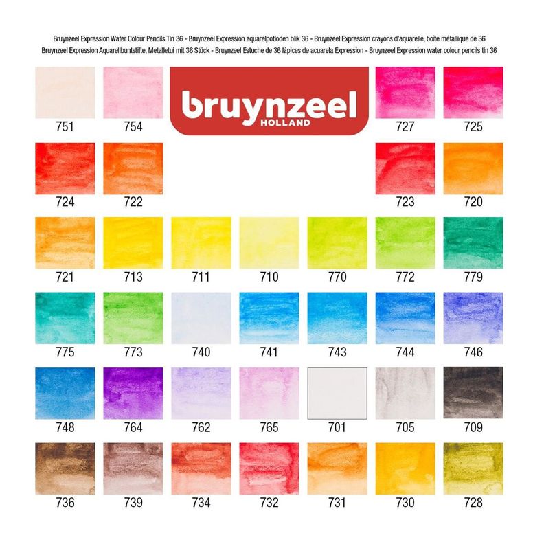 Lápices Acuarelables Bruynzeel + Pincel (36 Colores)-1