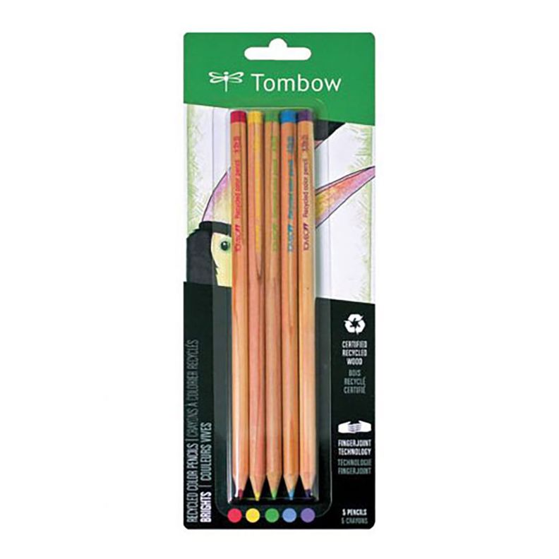 Set de Lápices Color Recycled Tombow (5 Colores vivos)-0