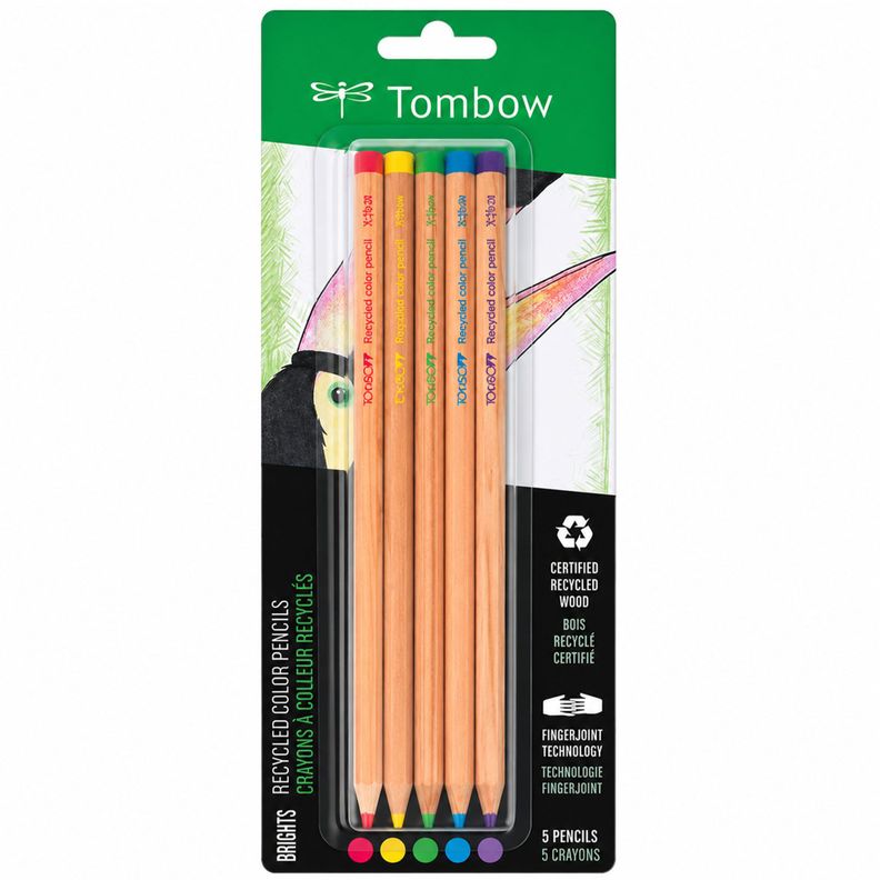 Set de Lapices Color Recycled Tombow (5 Colores vivos) Surtido