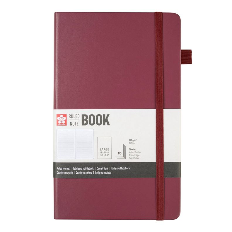 Libreta Sakura Hoja Crema con Lineas 13x21cm