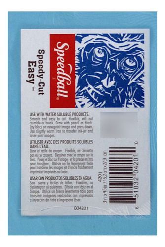 Goma Para Grabado Speedy Cut-easy Celeste  7x11,4cm