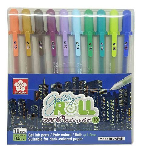 Lapices Gel Gelly Roll  Moonlight 10 Col Earth