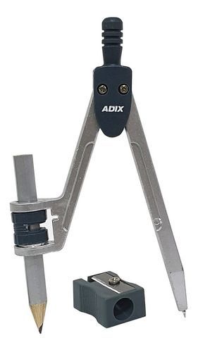 Compás Escolar Con Adaptador Y Sacapunta Adix-0