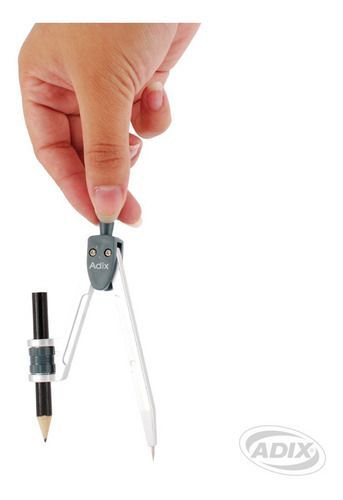 Compás Escolar Con Adaptador Y Sacapunta Adix-2