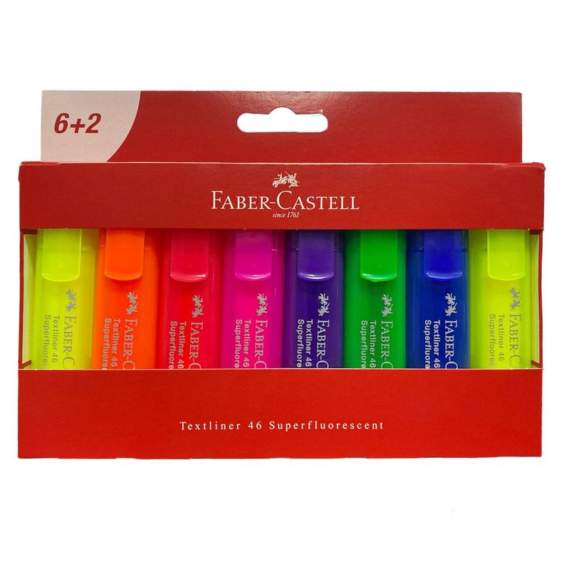 Destacador Faber-Castell TL 46 SuperFluor (8 Colores)-0