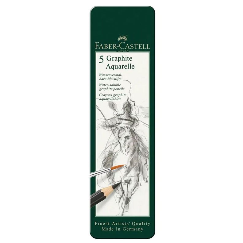 Lápices Grafito Acuarelable Faber-Castell (HB,2B,4B,6B,8B)-0
