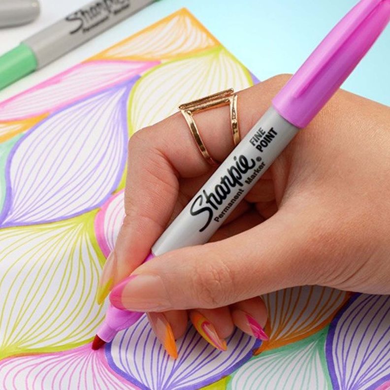 Marcadores Permanentes Sharpie Glam Pop Set 12 Colores-2