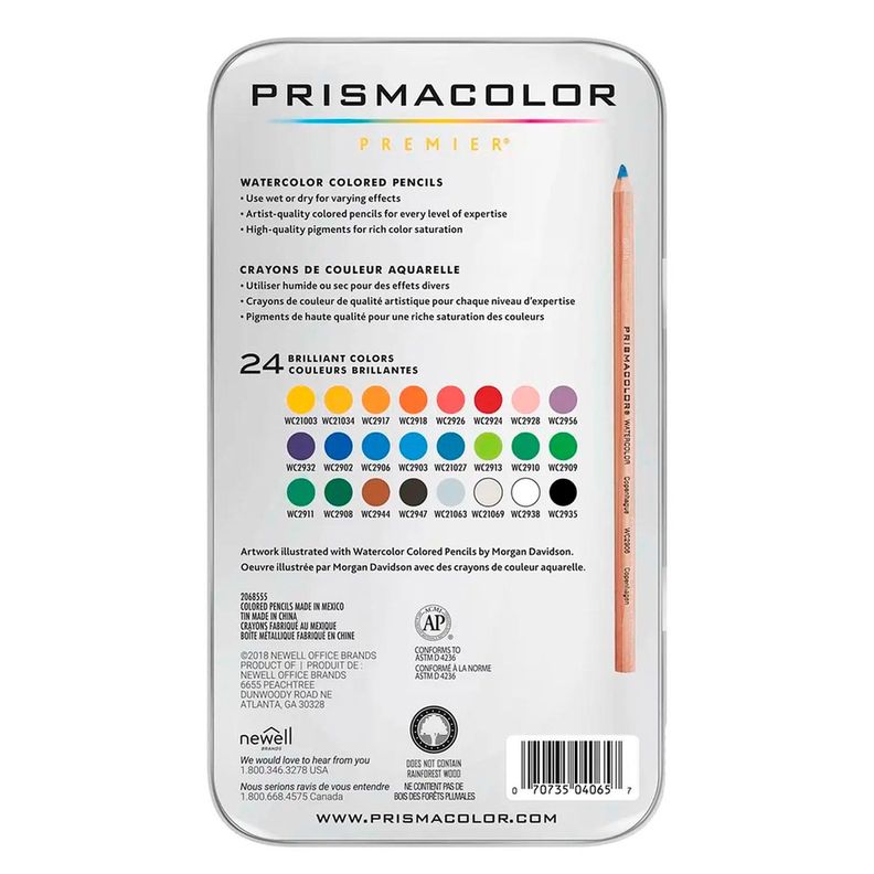 Lápices De Color Acuarelable Prismacolor Premier 24 Colores-1