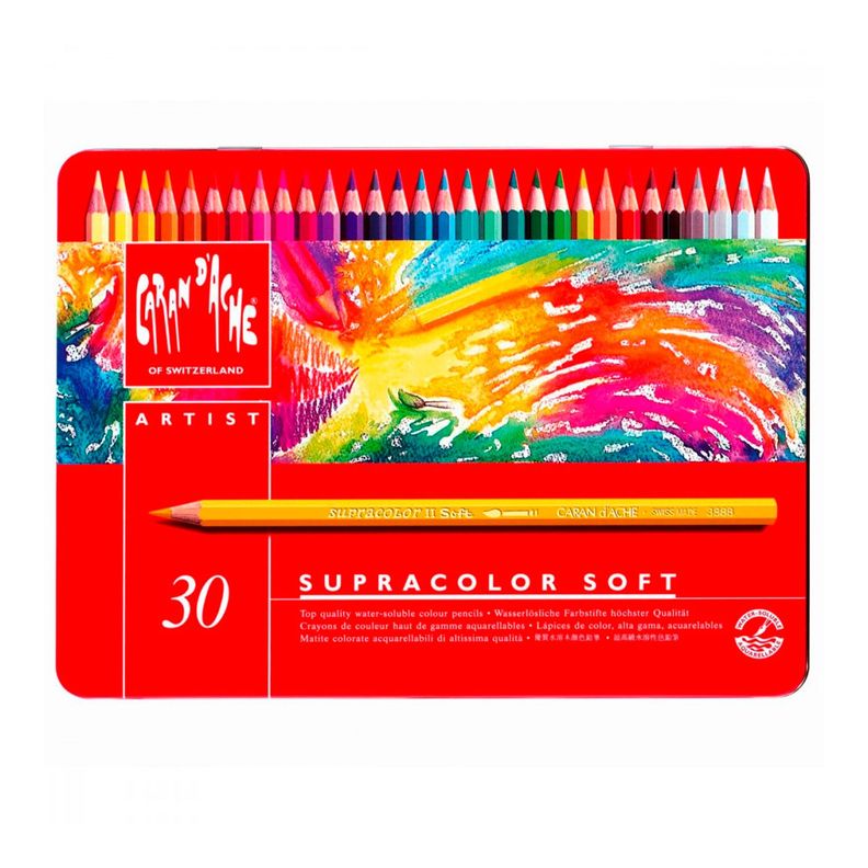 Lápices Acuarelables Caran d'Ache Supracolor (30 colores)-0