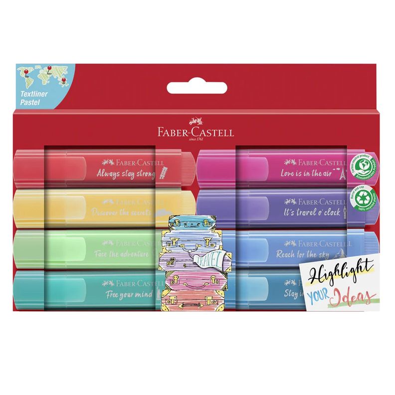 Destacador Faber-Castell TL 46 Pastel promo (8 Colores)-0