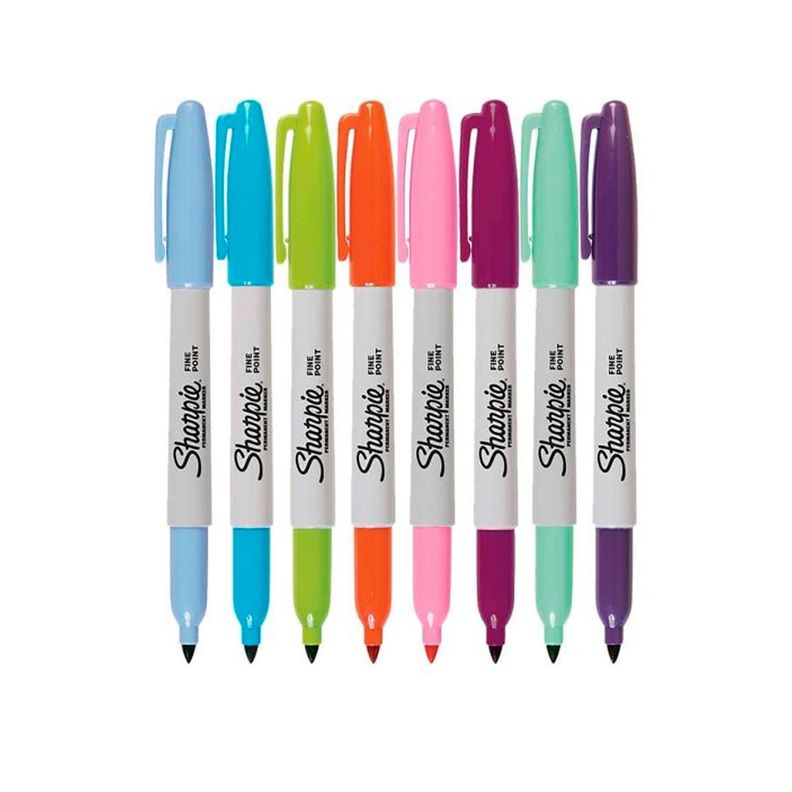 Marcadores Permanentes Fashion 8 Colores Sharpie Punta Fina-1
