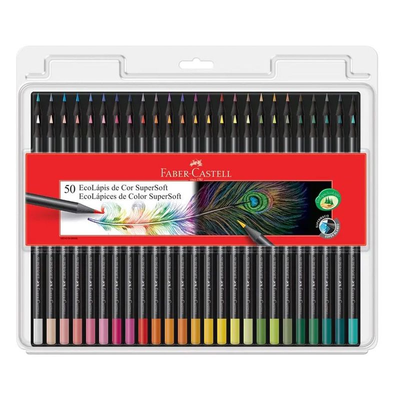 Lápices Faber-Castell Ecolápices Supersoft-50 colores-0