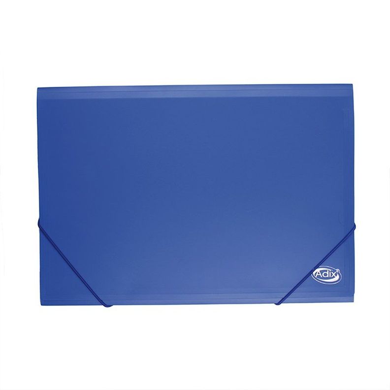 Carpeta Plastica con Elastico Adix Azul Oficio