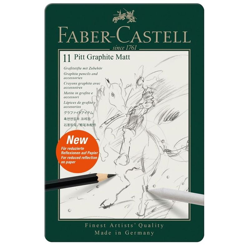 Lápices Grafito Faber-Castell Pitt Graphite Matt 11 pzas-0