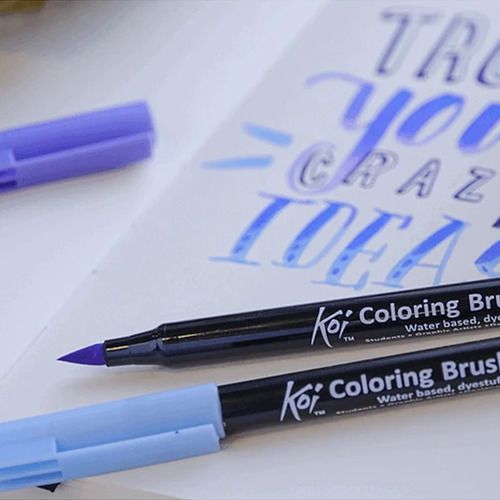 Set Plumones Acuarelables Sakura Koi Brush 6 Colores Pastel-1