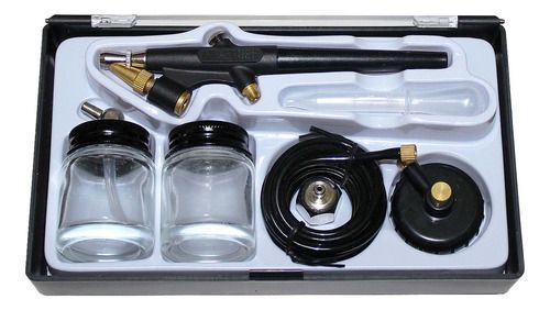 Aerografo Basico Plastico De Accion Simple Con Accesorios