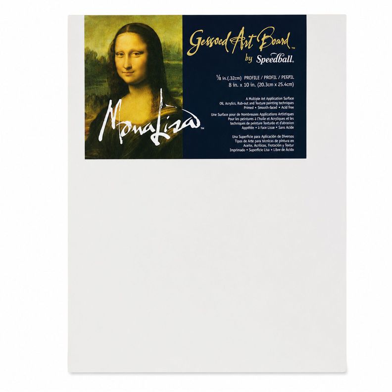 Tablero Rigido De Arte Gessoed Mona Lisa 20x25cm