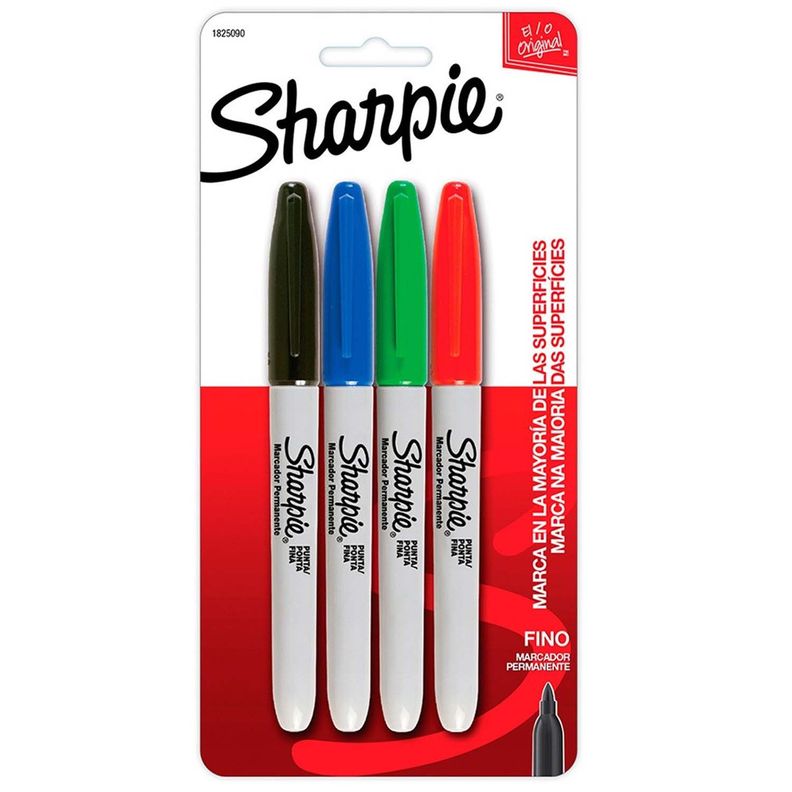 Set 4 Marcadores Permantente Sharpie Colores Básicos-0