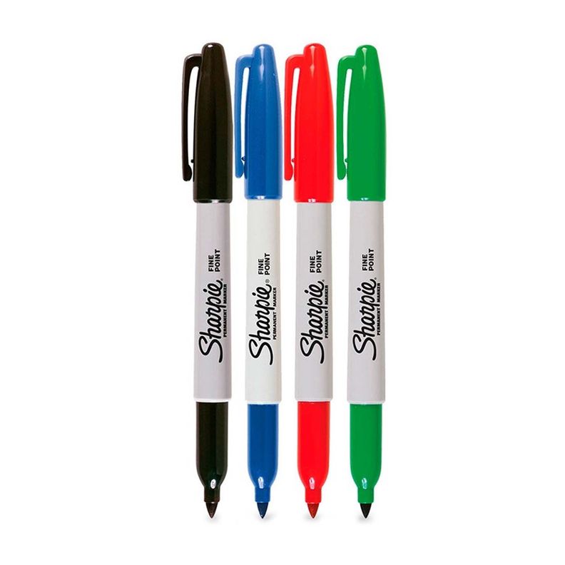 Set 4 Marcadores Permantente Sharpie Colores Básicos-1