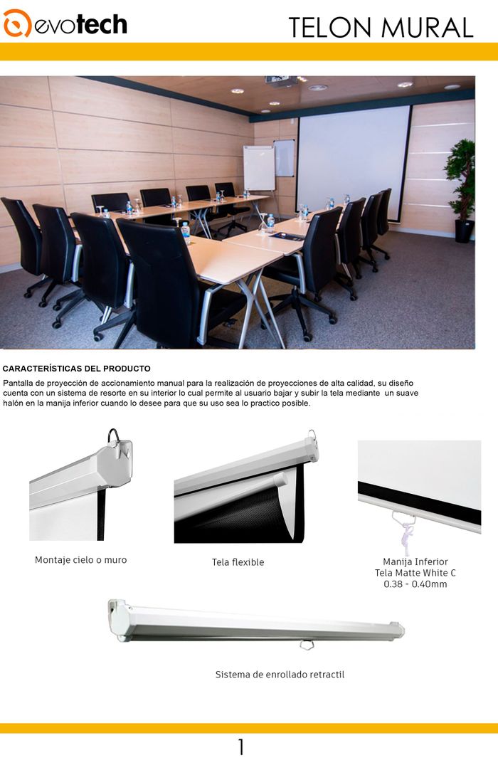TELON MURAL 244 X 183cm  Tela PVC Mate White 0.38-0.40mm-3