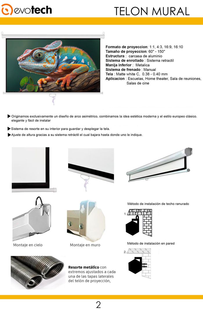 TELON MURAL 244 X 183cm  Tela PVC Mate White 0.38-0.40mm-4