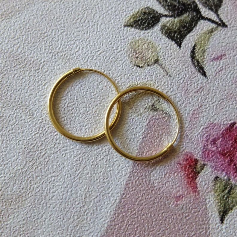 Aros Argolla 18 mm Gold-2