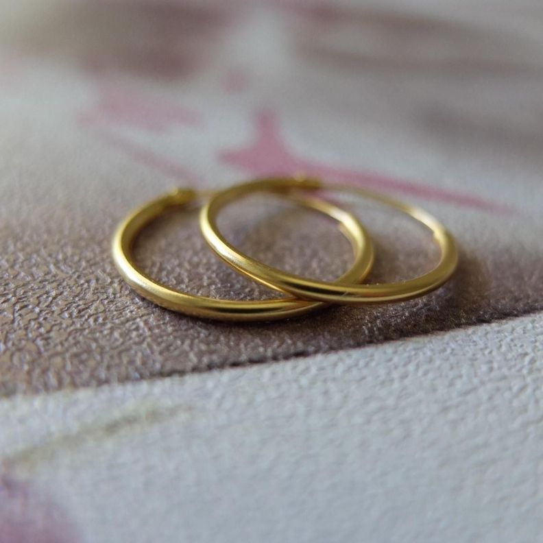 Aros Argolla 18 mm Gold-3