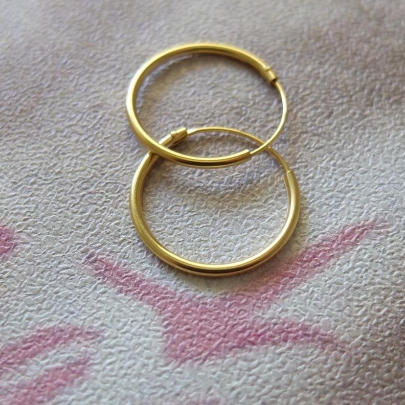 Aros Argolla 18 mm Gold-5